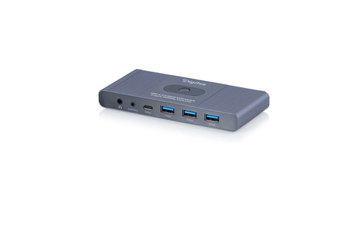 DIGITUS DIGITUS KVM-schakelaar, 2x1 HDMI, 4K@60Hz 3x USB3.0, 1x USB C, Core Line