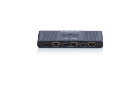 DIGITUS KVM-schakelaar, 2x1 HDMI, 4K@60Hz 3x USB3.0, 1x USB C, Core Line