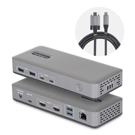 STARTECH USB-C Dock 2x HDMI 4K60 1GbE 100W PD