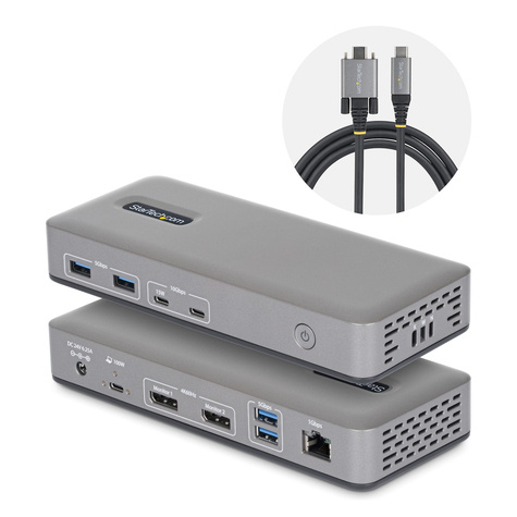 STARTECH STARTECH USB-C Dock 2x DP 4K60 1GbE 100W PD