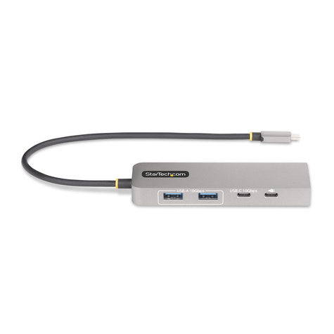 STARTECH 3-Port USB-C Hub with 2.5 Gigabit Ethernet and 100W Power Delivery Passthrough Laptop Charging