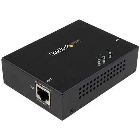 STARTECH 1 poorts Gigabit PoE+ Extender - 802.3at en 802.3af - 100m - Power over Ethernet Extender - PoE Repeater / Verlenger
