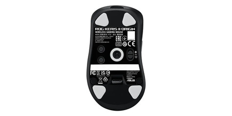 Asus ROG Keris II Origin BLK muis Gamen Rechtshandig RF Wireless + Bluetooth + USB Type-A Optisch 42000 DPI