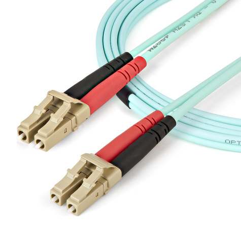 STARTECH Aqua OM4 Duplex Multimode Fiber - 2m / 6 ft - 100 Gb - 50/125 - OM4 Fiber
