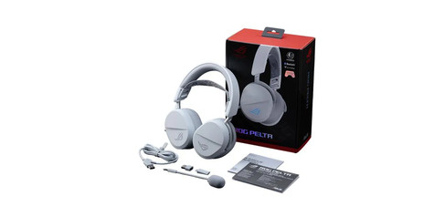 Asus ROG Pelta Headset Bedraad en draadloos Hoofdband Gamen USB Type-C Bluetooth Wit