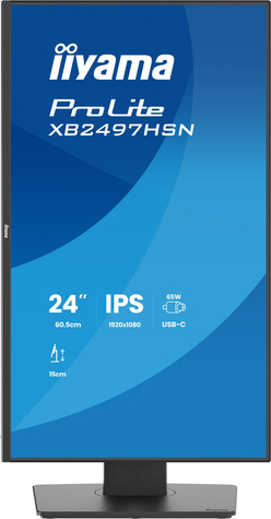 Iiyama 24iWIDE LCD 1920 x 1080 100 Hz IPS panel LED Bl. Adaptive Sync USB-Hub(2xOut v3.2 +2xUSB-C(7 5 Watt)) Pivot Height Adjust.(15cm) 350 cd/m1500:1 Static ContrastD