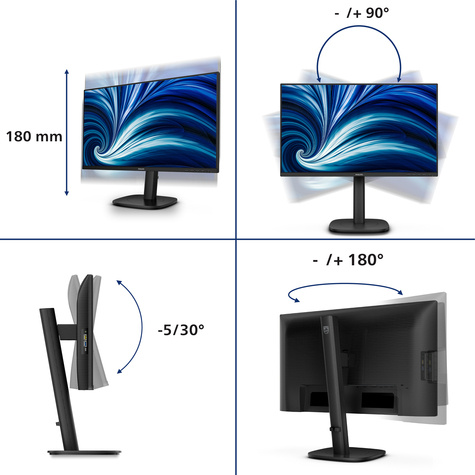 Philips 3000 Series - 24 inch - WUXGA LCD - 1920x1200 - Pivot - HAS