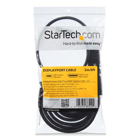 STARTECH USB-C naar HDMI adapterkabel - USB Type-C naar HDMI kabel - 1m - 4K 30Hz - Externe video-adapter