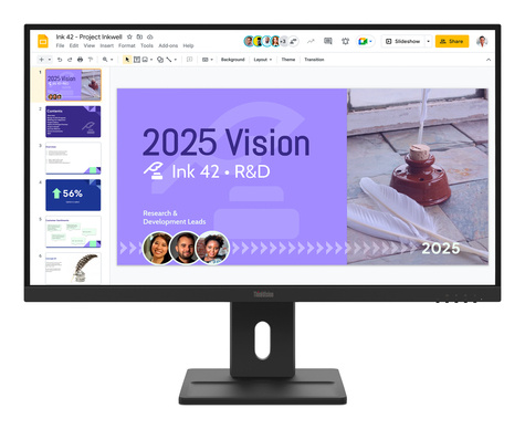 Lenovo Lenovo ThinkVision E27Q-40 - 27 inch - Quad HD IPS LED Monitor - 2560x1440 - 100Hz - Pivot / HAS