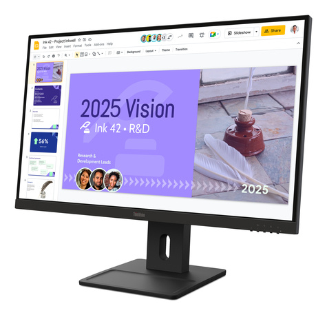 Lenovo ThinkVision E27Q-40 - 27 inch - Quad HD IPS LED Monitor - 2560x1440 - 100Hz - Pivot / HAS
