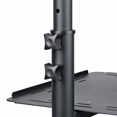 STARTECH Beamertafel - Stevige Verrijdbare Laptop en Projectietafel (2x 10kg/schap) - Presentatiewagen/Computer Trolley/AV Projector Stand