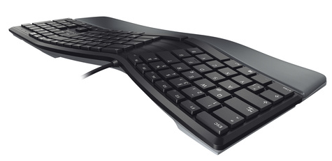Cherry KC 4500 ERGO - Keyboard - Corded - QWERTY UK - Black