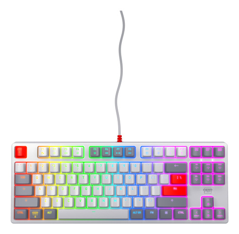 Cherry Cherry CX-K4V2-RGB-TKL-RETRO-R-U RGB - Mechanical Gaming Keyboard - Wired - QWERTY - Retro
