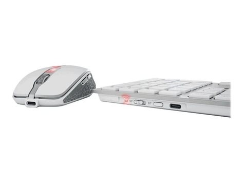 Cherry DW 9100 SLIM - Desktop set - Wireless - QWERTY - Silver/White
