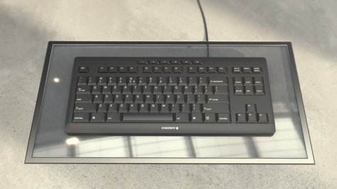 Cherry STREAM  TKL  - Keyboard - Corded - QWERTY - Pale Gray