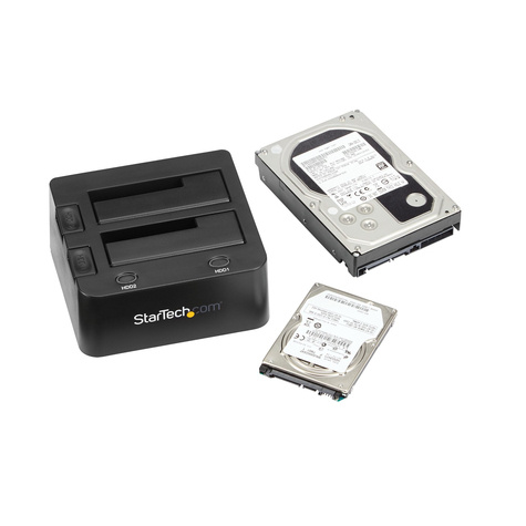 STARTECH Dual-Bay USB 3.0 to SATA Hard Drive Docking Station, USB Hard Drive Dock, External 2.53.5 SATA IIIIII, SSDHDD Docking Station, Hot-Swap Hard Drive Bay