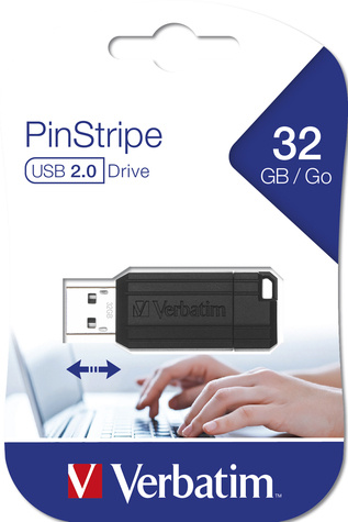 Verbatim Store n Go 32GB Pinstripe USB 2.0 black 49064
