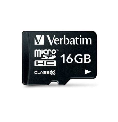 Verbatim SD MicroSD Card  16GB Verbatim SDHC Premium Class10 + Adapte retail