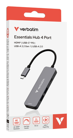 Verbatim USB-C Essentials Multi- Port Hub 4 Port 32155