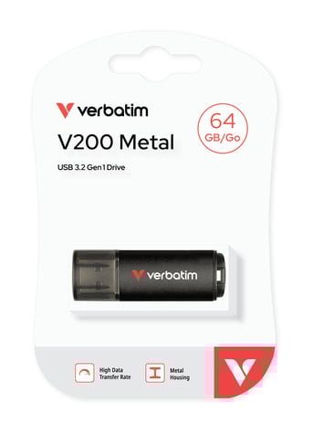 Verbatim V200 Metal USB 3.2 64GB Aluminium
