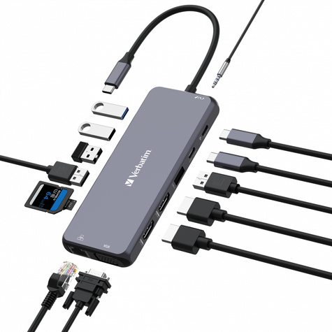 Verbatim USB-C Pro Multiport Hub 14 Port CMH-14 32154