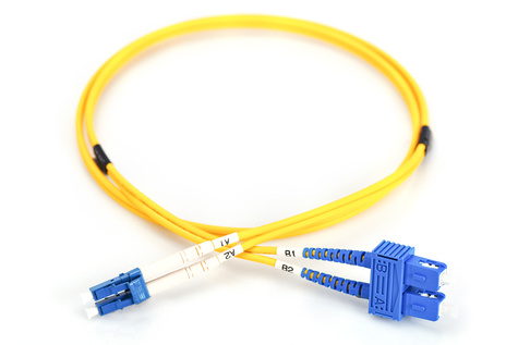DIGITUS FO patch cord, duplex, LC to SC SM OS2 09/125 æ, 1 m