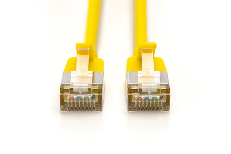 DIGITUS Patchkabel CAT 6A F/FTP Slim 5,00m geel