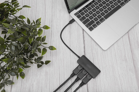 DIGITUS MST Hub - video splitter - USB-C - 3 ports