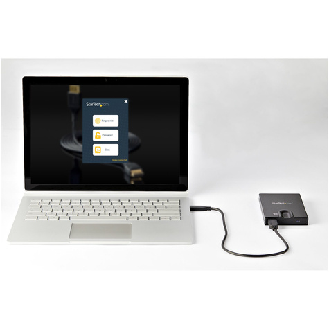 STARTECH Versleutelbare externe SATA hardeschijf behuizing - vingerafdruk toegang - USB 3.0 naar 2.5" externe SSD/HDD (S251BMU3FP)