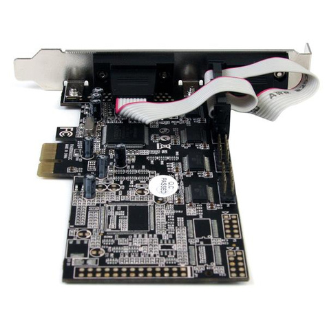 STARTECH 4-poort Native PCI Express RS232 Seri�le Kaart met 16950 UART - Seri�le adapter - PCIe 1.1 - RS-232 - 4 poorten