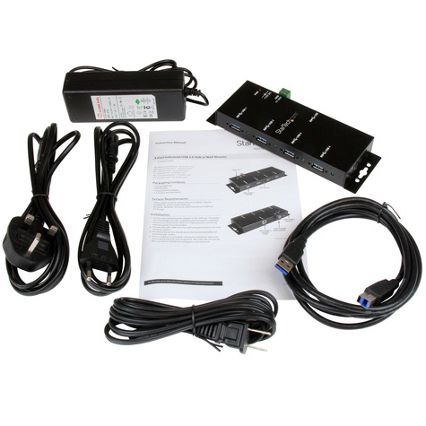 STARTECH 4-poorts industriële USB 3.0 Hub - monteerbaar - Hub - 4 x SuperSpeed USB 3.0 - desktop - gelijkstroom