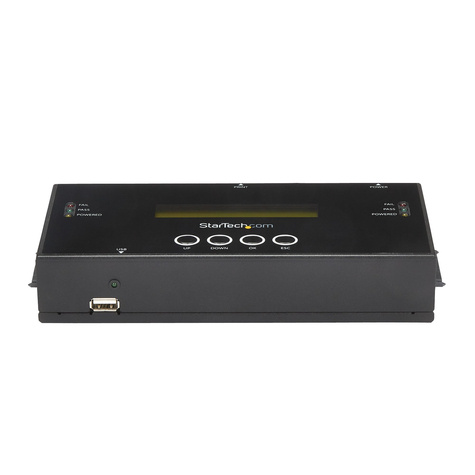 STARTECH 1:1 Hard Drive Duplicator and Eraser for 2.5"/ 3.5" SATA (I/II/III)  SAS (I/II) HDD SSD - LCD  RS-232 - Cloner  Wiper (SATSASDUPE11)