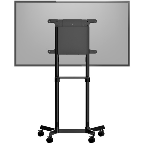 STARTECH Verrijdbare TV Standaard - Mobiele TV Vloerstandaard voor 37-70" VESA Scherm (70kg) - TV Trolley met Schap en Opbergvak
