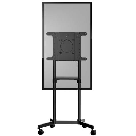 STARTECH Verrijdbare TV Standaard - Mobiele TV Vloerstandaard voor 37-70" VESA Scherm (70kg) - TV Trolley met Schap en Opbergvak