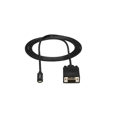 STARTECH 6ft (2m) USB C to VGA Cable, 1920x1200/1080p USB Type C to VGA Video Active Adapter Cable, Thunderbolt 3 Compatible