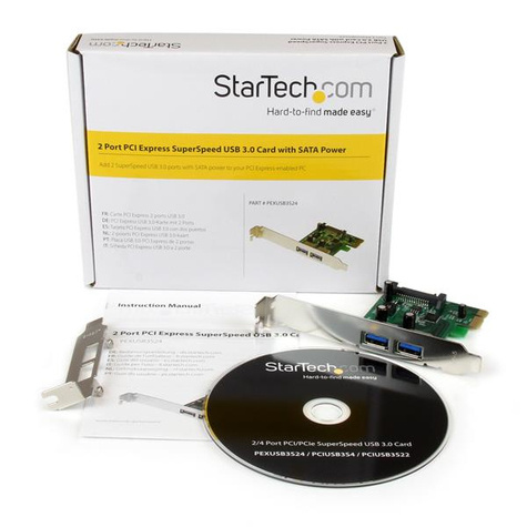 STARTECH 2-poorts PCI Express (PCIe) SuperSpeed USB 3.0-kaartadapter met UASP - SATA-voeding - USB-adapter