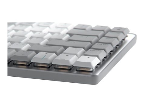 Logitech Master Series MX Mechanical Mini for Mac - Toetsenbord - backlit - draadloos - Bluetooth LE - QWERTY - VS internationaal - toetsschakelaar: tactiele stilte - lichtgrijs