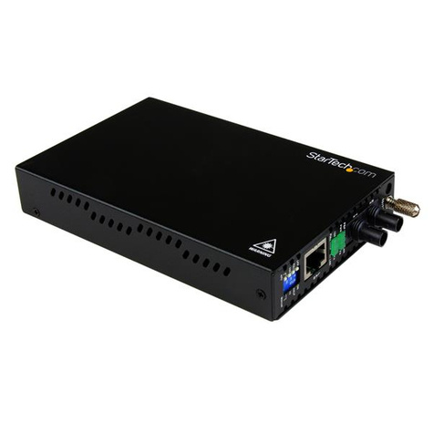 STARTECH 10/100 Mbit Multi-Mode Glasvezel Converter ST 2 km - Glasvezel mediaconverter - 100Mb LAN - 10Base-T, 100Base-FX, 100Base-TX - RJ-45 / ST multimodus - maximaal 2 km - 1310 nm - voor P/N: ETCHS2U, SVA12M2NEUA, SVA12M5NA