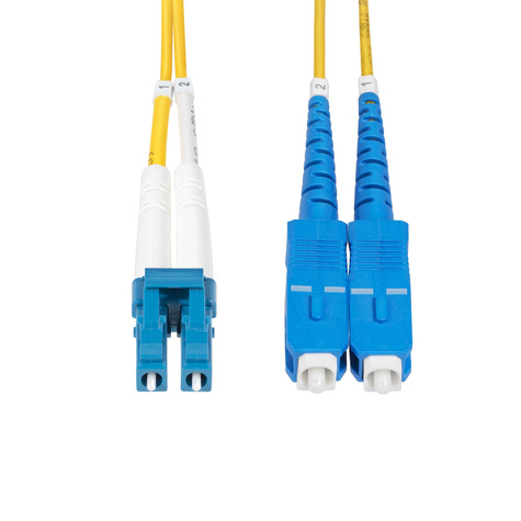 STARTECH 5m (15ft) LC to SC (UPC) OS2 Single Mode Duplex Fiber Optic Cable, 9/125µm, Laser Optimized, 10G, Bend Insensitive, Low Insertion Loss