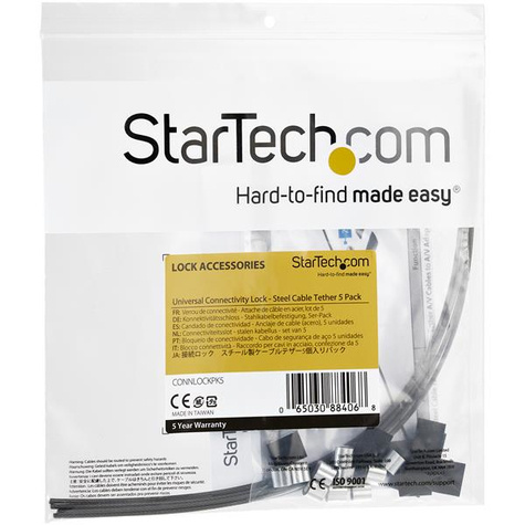 STARTECH 5Pk Security Cable Tethers for Adapters