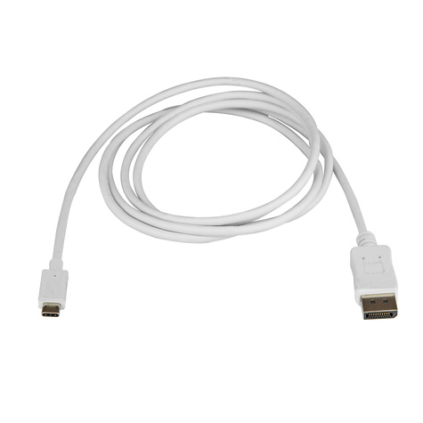 STARTECH 6ft/1.8m USB C to DisplayPort 1.2 Cable 4K 60Hz, USB-C to DisplayPort Adapter Cable HBR2, USB Type-C DP Alt Mode to DP Monitor Video Cable
