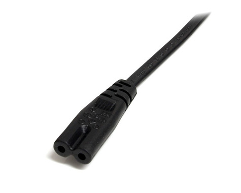 STARTECH 2m Laptop Stroomkabel, EU Plug naar C7, 2.5A 250V, 18AWG, Laptop Vervangkabel, Printer Voedingskabel