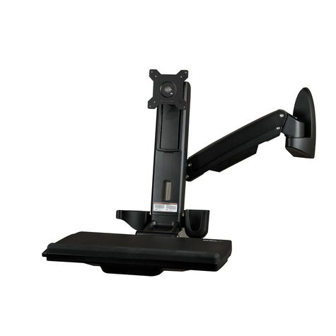 STARTECH Wand monteerbaar zit-sta bureau werkplek - voor één scherm tot 24" - hoogteverstelbaar - ergonomisch bureau