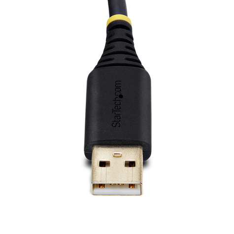 STARTECH 3ft (1m) USB to Serial Adapter Cable, Interchangeable DB9 Screws/Nuts, COM Retention, USB-A to DB9 RS232, FTDI IC, Level-4 ESD Protection
