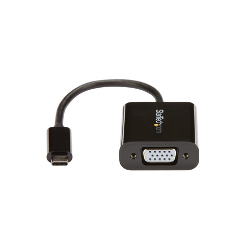 STARTECH USB-C to VGA Adapter - Black - 1080p - Video Converter For Your MacBook Pro - USB C to VGA Display Dongle