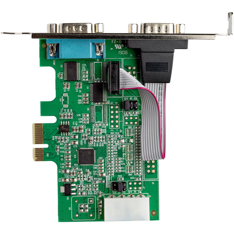 STARTECH 2-port PCI Express RS232 Serial Adapter Kaart, PCIe RS232 Seriële Host Controller Kaart, PCIe naar Dual Serial DB9 Kaart, 16950 UART