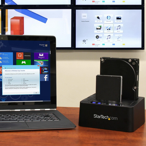 STARTECH Standalone Hard Drive Duplicator, Dual Bay HDDSSD ClonerCopier, USB 3.1 (10 Gbps) to SATA III (6Gbps)