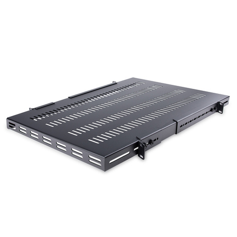 STARTECH STARTECH Server Rack Shelf - 1U - Adjustable Mount Depth - Heavy Duty - Rackplank - zwart - 1U - 19"