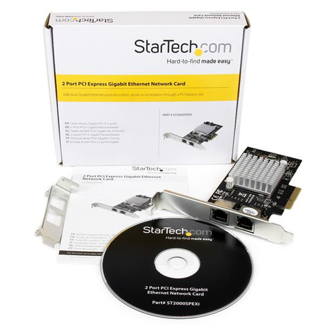 STARTECH Dual Port PCI Express (PCIe x4) Gigabit Ethernet Server Adapter - 2 Port Network Card2
