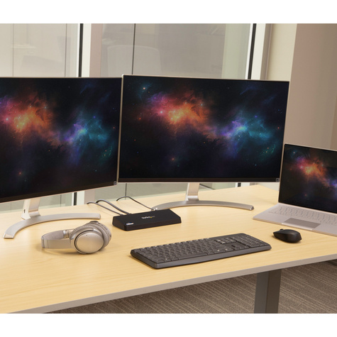 STARTECH USB 3.0 Dock, Dual Monitor met HDMI  4K DisplayPort, USB 3.0 naar 4x USB-A, Ethernet, HDMI en DP